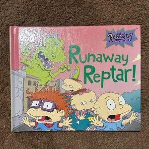 Rugrats Runaway Reptar! Children's Book - Green and Pink Cover